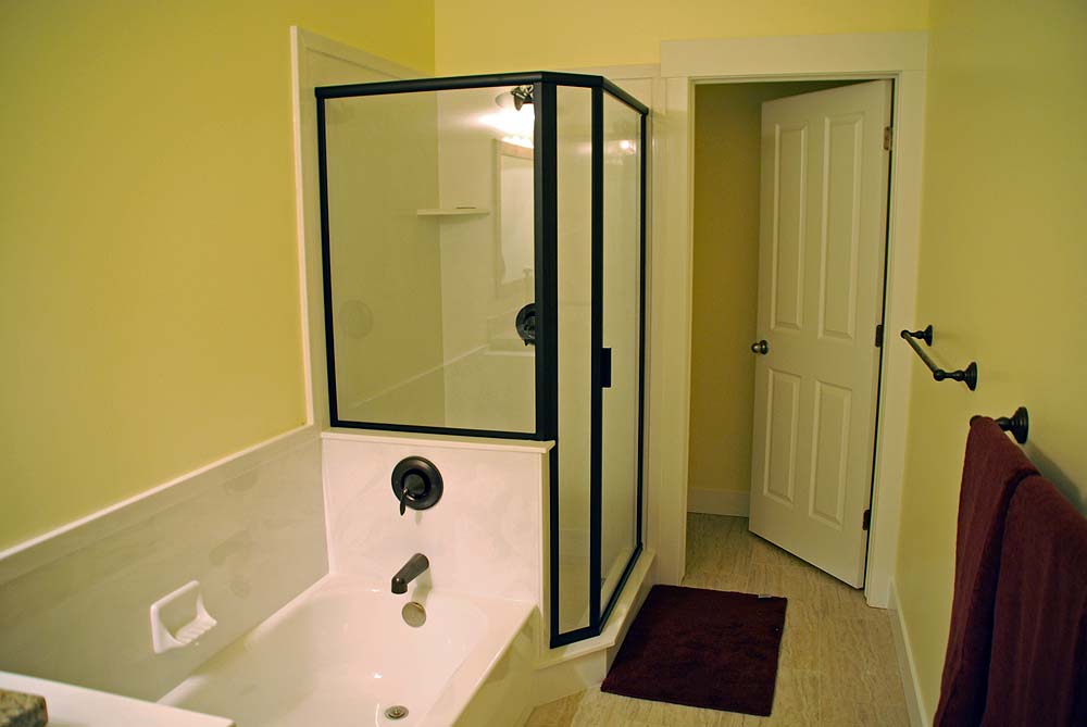 picture of an affordable basement bathroom finish